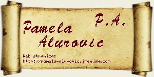 Pamela Alurović vizit kartica